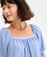 On 34th Women's Square-Neck Chiffon Mini Dress, Exclusively at Macy's