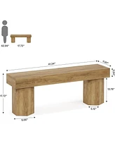 Tribesigns Wooden Dining Bench, 41" Farmhouse Entryway Bench for Indoor Space, Long End of Bed Seat for Dining Room, Bedroom, Entry, Mudroom