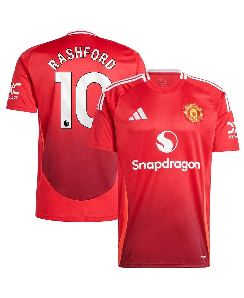 Adidas Men's Marcus Rashford Red Manchester United 2024/25 Home Replica Player Jersey
