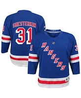 Outerstuff Big Boys and Girls Igor Shesterkin Blue New York Rangers Home Replica Player Jersey