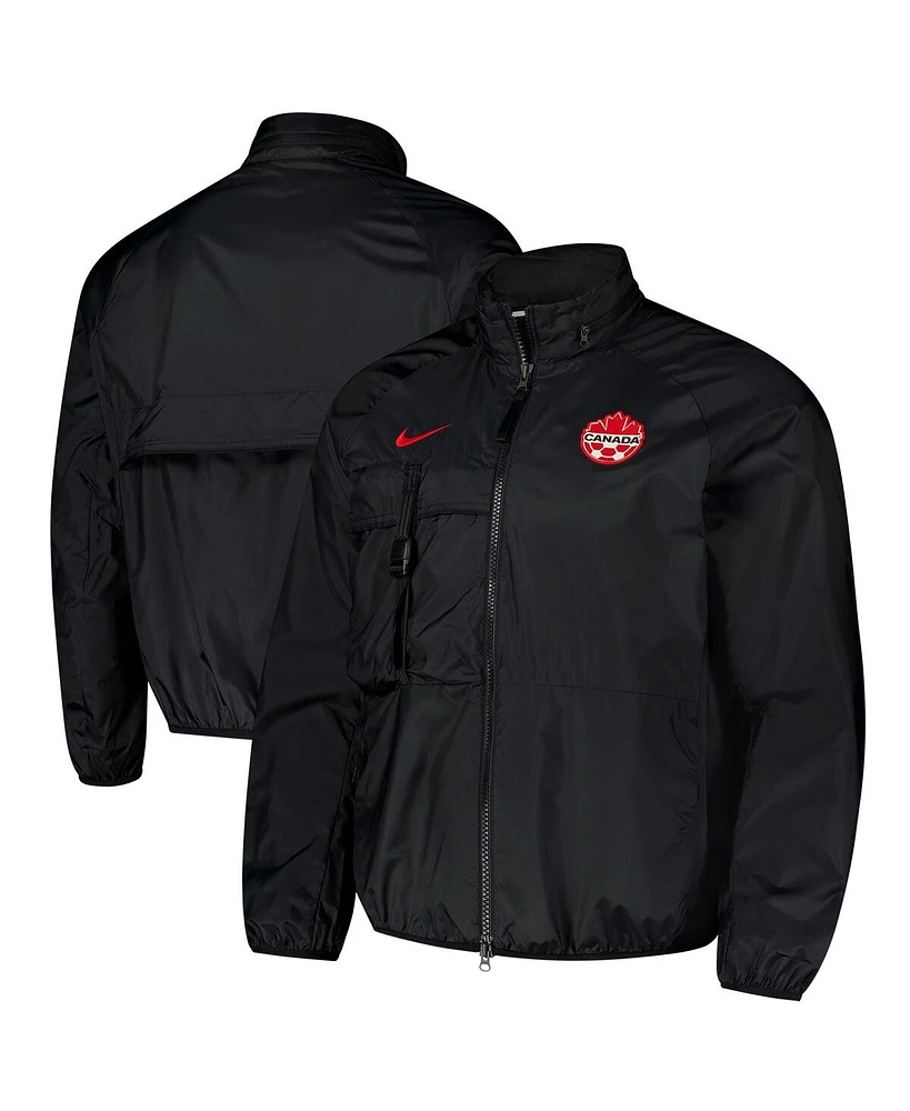 Nike Men's Black Canada Soccer 2024 Halo Anthem Full-Zip Jacket