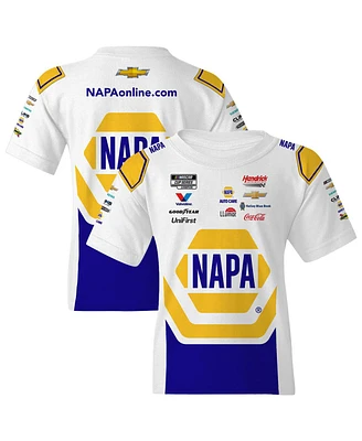 Hendrick Motorsports Team Collection Big Boys and Girls White Chase Elliott Napa Uniform T-Shirt