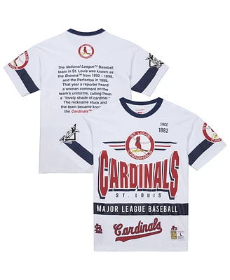 Mitchell & Ness Men's White St. Louis Cardinals Cooperstown Collection Team Origins Premium T-Shirt