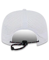 New Era Men's White Red Bull Racing Leisure Featherweight Perforated Rope Golfer Snapback Hat