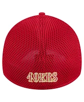 New Era Men's Scarlet San Francisco 49ers Game Day Linear 39THIRTY Flex Hat