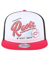 New Era Big Boys and Girls White Cincinnati Reds Retro 9FIFTY Snapback Hat