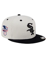 New Era Men's Cream/Black Chicago White Sox Two-Tone Corduroy 59FIFTY Fitted Hat