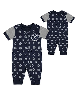 Outerstuff Newborn Navy New York Yankees Hard 90 Coveralls
