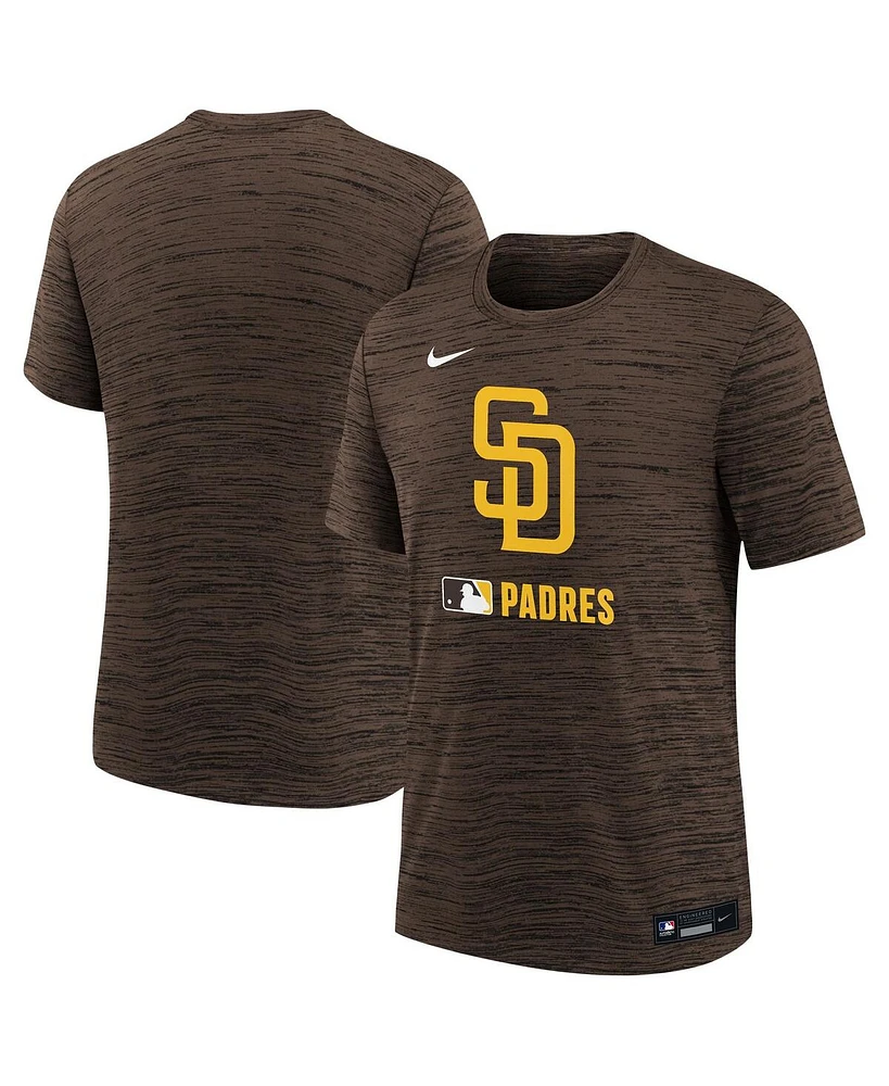 Nike Big Boys and Girls Brown San Diego Padres Authentic Collection Velocity Performance T-Shirt
