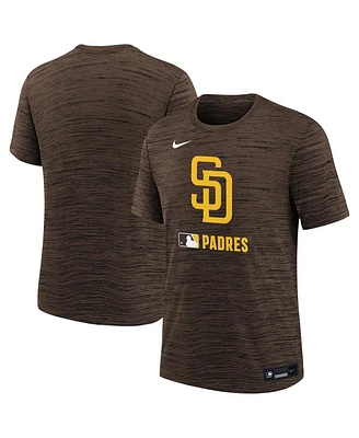 Nike Big Boys and Girls Brown San Diego Padres Authentic Collection Velocity Performance T-Shirt