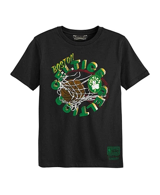 Mitchell & Ness Preschool Black Boston Celtics the Net T-Shirt