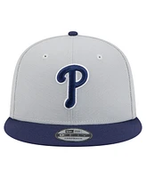 New Era Men's Gray/Navy Philadelphia Phillies 2-Tone Color Pack 9FIFTY Snapback Hat