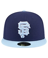 New Era Men's Navy/Light Blue San Francisco Giants Color Pack 2-Tone 59FIFTY Fitted Hat