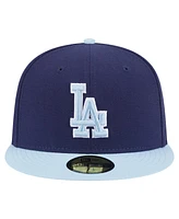 New Era Men's Navy/Light Blue Los Angeles Dodgers Color Pack 2-Tone 59FIFTY Fitted Hat