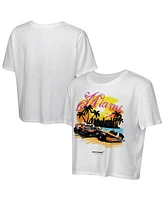 Outerstuff Women's White McLaren F1 Team 2025 Miami Grand Prix Sunset T-Shirt