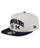 New Era Men's White Michigan Wolverines Collegiate 9FIFTY A-Frame Snapback Hat