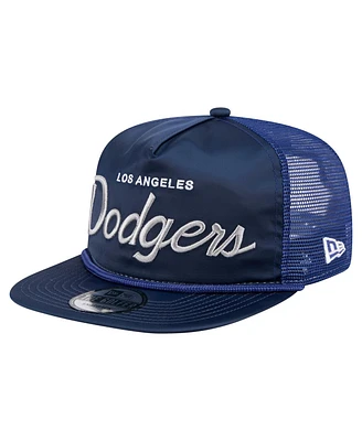 New Era Men's Navy Los Angeles Dodgers Retro Satin Script Golfer Adjustable Hat