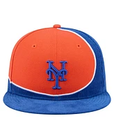 New Era Men's Royal/Orange New York Mets Retro Split Corduroy Snapback Hat
