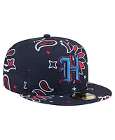 New Era Men's Navy Houston Texans Paisley 59FIFTY Fitted Hat