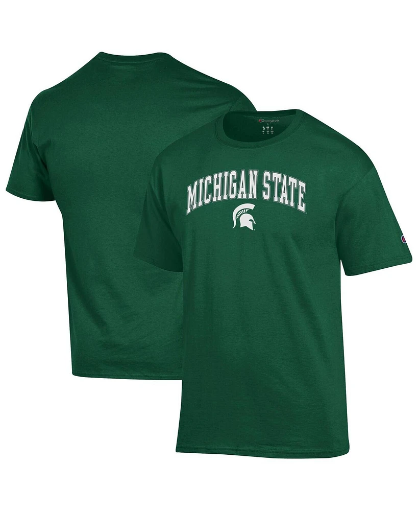 Champion Men's Green Michigan State Spartans Arch Over Logo T-Shirt