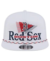 New Era Men's White Boston Red Sox Collide Golfer Snapback Hat