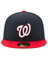 New Era Men's Navy/Red Washington Nationals 20th Anniversary 59FIFTY Fitted Hat