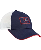 Fanatics Men's Navy/White Winnipeg Jets Authentic Pro Game Train Trucker Adjustable Hat