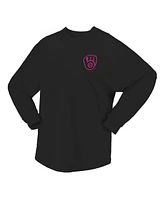 Fanatics Women's Black Milwaukee Brewers Neon Jersey Long Sleeve T-Shirt