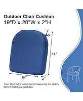 Aoodor Outdoor Chair Cushion W20''xD19''Soft and Fade-resistant Polyester, Invisible Zipper for Easy Cleaning, Two Sets of Ties High Adaptability