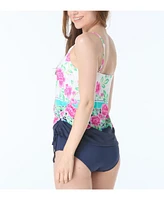 Beach House Women's Bridget Shirred Side Underwire Tankini Top