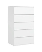 5 Drawer Dresser Modern Chest for Bedroom and Living Room