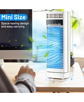 14 Inch Mini Oscillating Tower Fan Electric Desk Fan with 3 Speed and Timer