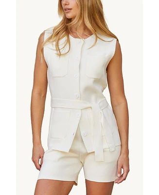 Crescent Women's Simone Sleeveless Knit Jacket