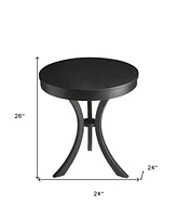 Contemporary Round Side Table – Durable Manufactured Wood Design