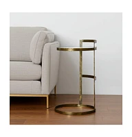 Transparent Glass Round Side Table – Modern Home Accent