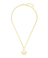 Unwritten Cubic Zirconia Tennis Butterfly Layered Necklace Set