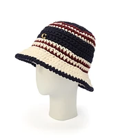 Coach Women's Stripe Crochet Bucket Hat