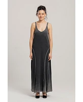 Pcfg Women's Free Heaven Acid Wash Long Dress