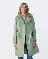 Furniq Uk Women's Leather Trench Coat, Created for Macy's