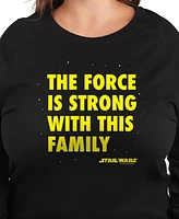 Hybrid Apparel Plus Star Wars The Force is Strong with This Family Graphic Pullover T-Shirt