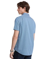 Michael Kors Men's Short Sleeve Mini Bowtie Print Button-Front Shirt