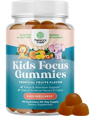 Kids Focus Gummies | Focus & Attention Support, Kids Wellness | 90ct