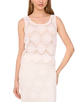 1.state Women's Crochet Open-Weave Tank Top