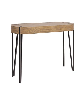Creative Co-op 14" Astoria Wood White Oak Console Table