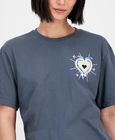 Rebellious One Juniors' Celestial Graphic Boyfriend T-Shirt