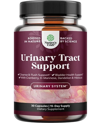 Urinary Tract Support Supplement | High Potency D-Mannose with Cranberry Juice Powder & Dandelion for Urinary Tract Health | 30ct