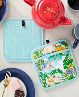 kate spade new york Spring Garden Pot Holder Set, 8" x 8"