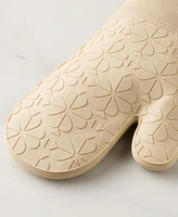 kate Spade new york Flower Soft Silicone Oven Mitt Set, 7" x 13"