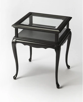 Tempered Glass Rectangular End Table with Polished Edges