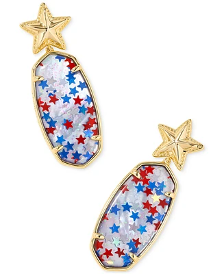 Kendra Scott Gold-Tone Glitter Star Illusion Elle Drop Earrings